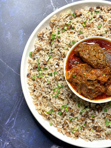 Rice, Nigerian Beans and Tomato Stew - The Best Nigerian Food in Kigali