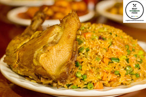 Vegan Food in Litres (4L) Smokey Party Jollof Rice - The Best Nigerian Food in Kigali