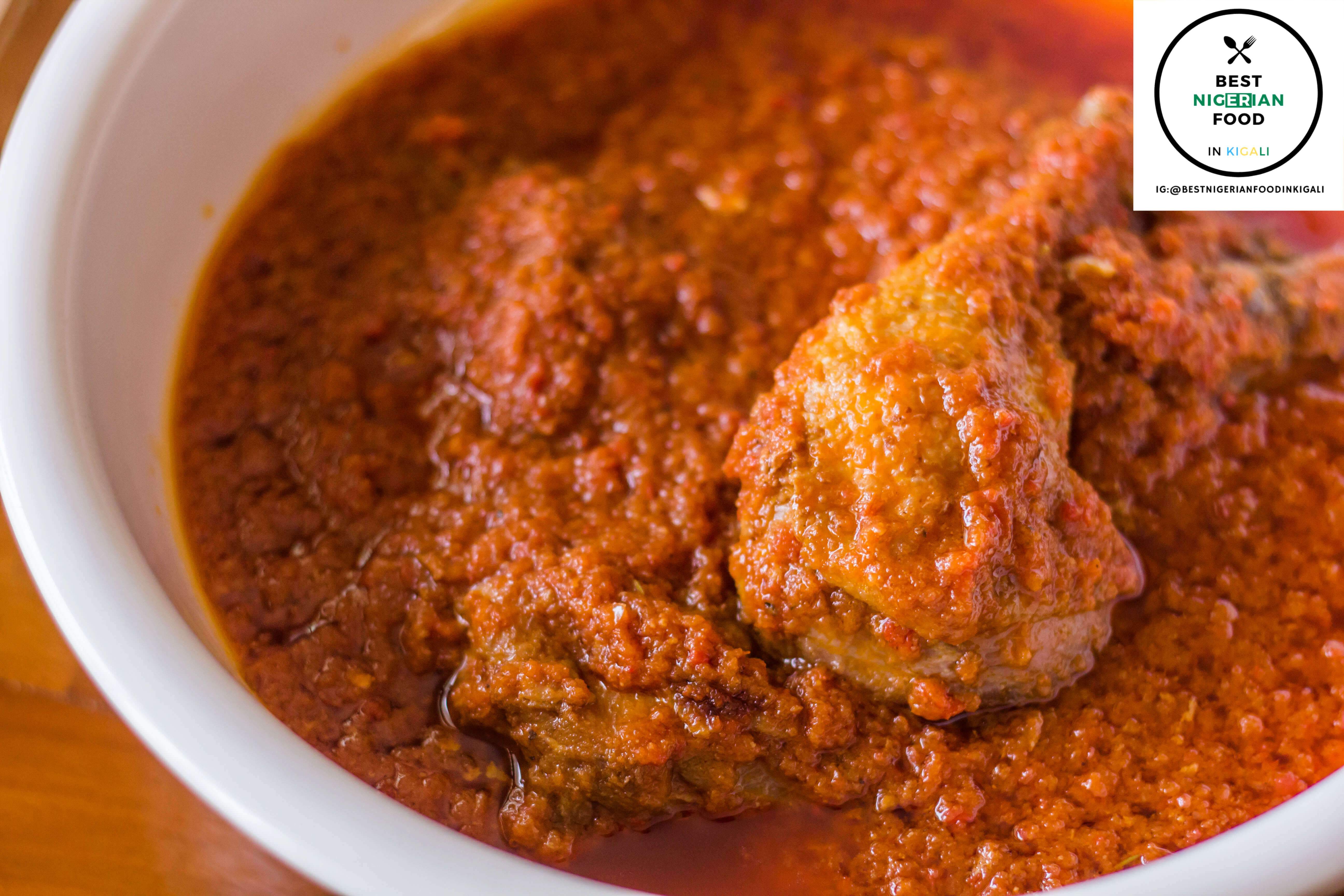 Vegan Food in Litres (2L) Tomato Stew - The Best Nigerian Food in Kigali