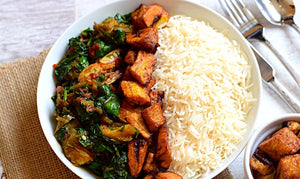 Vegetable Stew and Basmati Rice - The Best Nigerian Food in Kigali