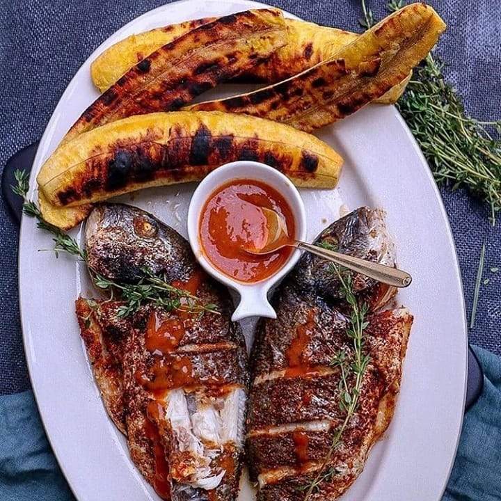 Grilled Plantain & Pepper Sauce - The Best Nigerian Food in Kigali