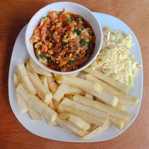 Fried Yam with Egg Sauce - The Best Nigerian Food in Kigali
